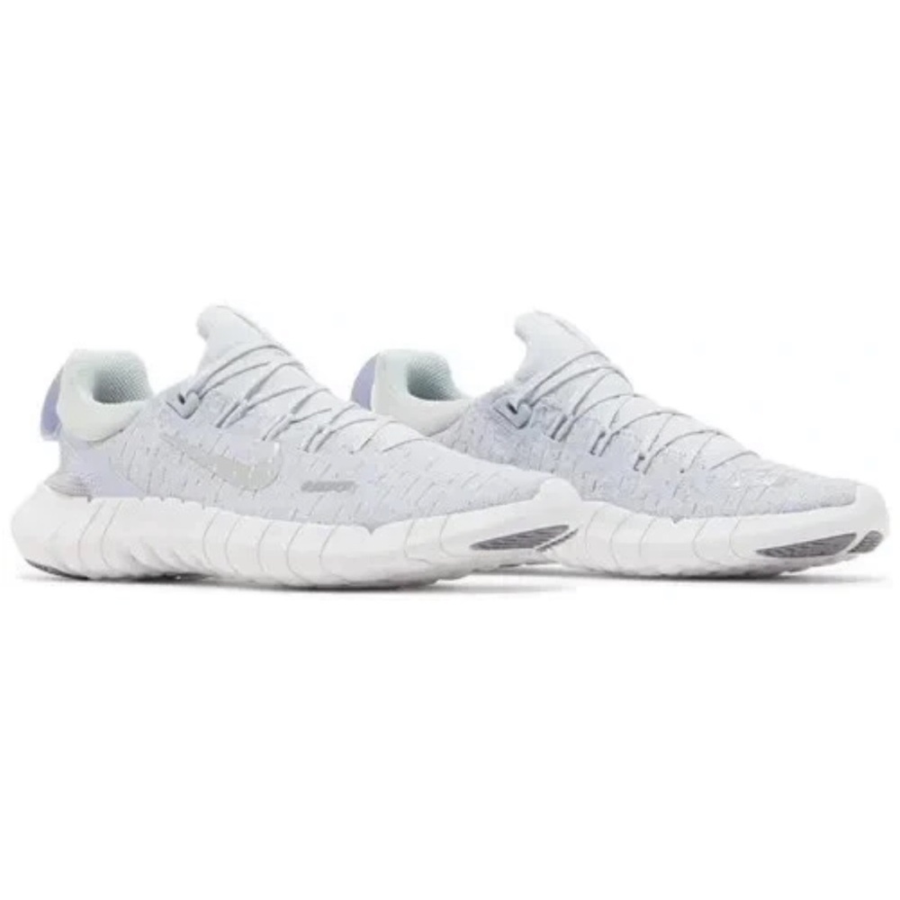 NIKE Free Run 5.0 Next Nature Pure Platinum Silver Womens Sneakers 9.5 USED